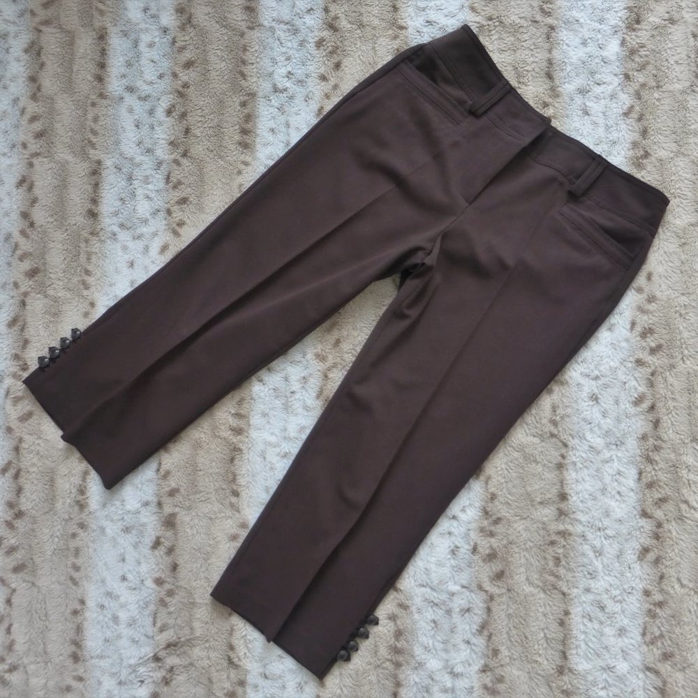 Dress Barn Cropped Brown Dress Pants Sz 6